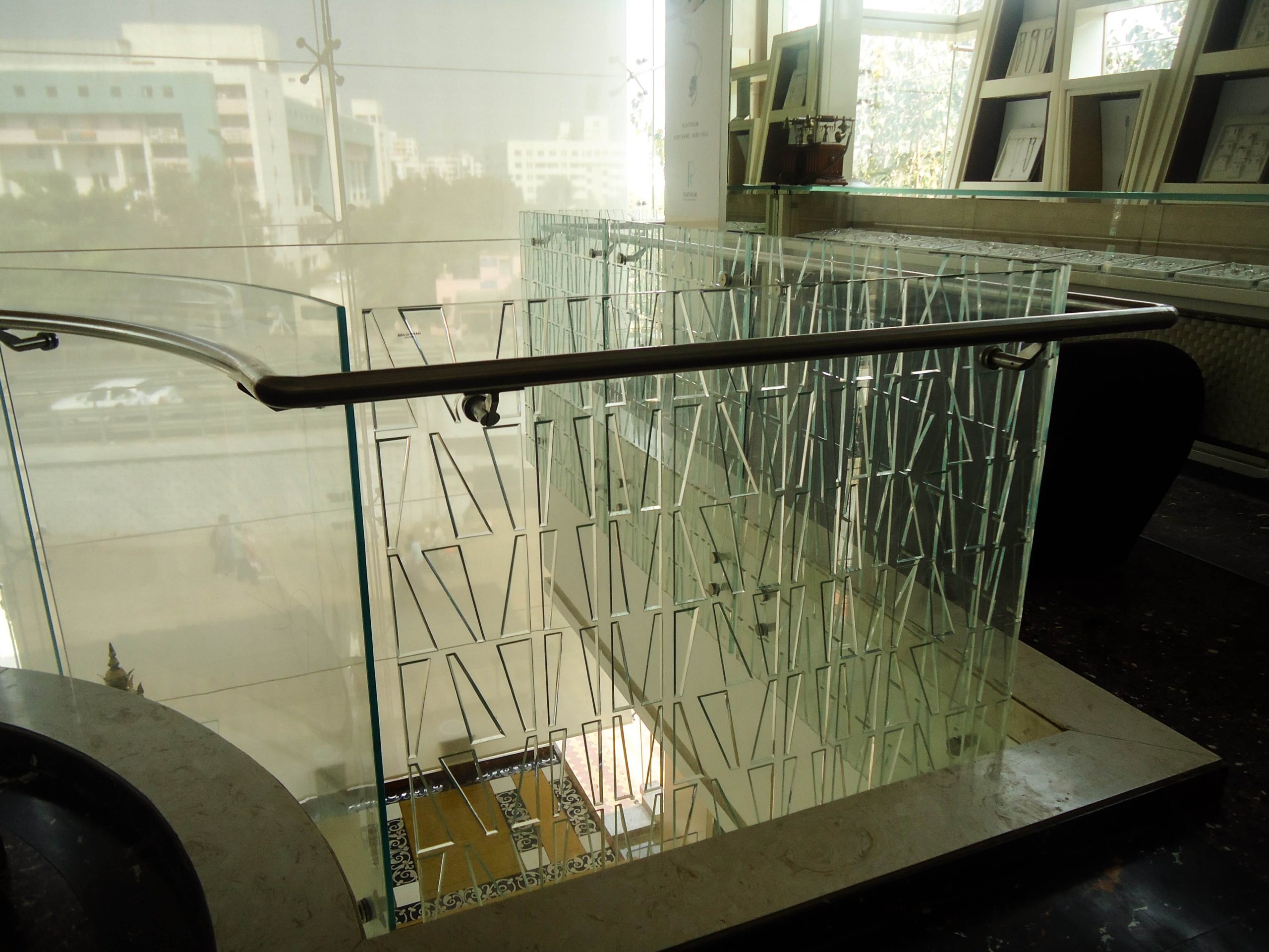 Projects - Railing - Ranka - SS rail with Designed Glass - Pune-min